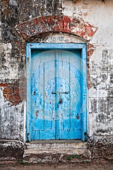 Vintage blue door