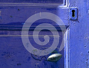 Vintage blue door