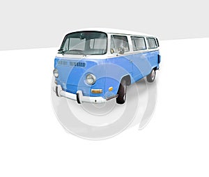 Vintage blue van