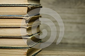 Vintage books in a stack