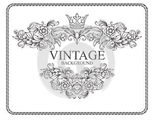 Vintage border frame