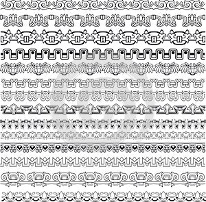 Vintage border set for design vector images