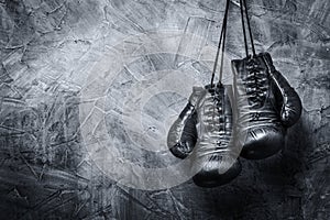 Vintage boxing gloves photo