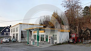 Vintage BP Gasstation in Tingvoll in Norway