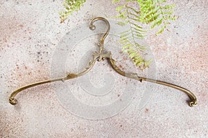 Vintage brass clothes hanger