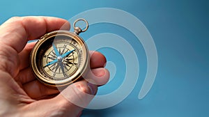 The Vintage Brass Compass.AI generated image