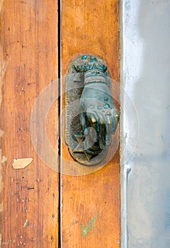 Vintage brass doorknob photo