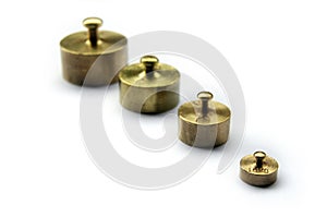 Vintage brass scale weights