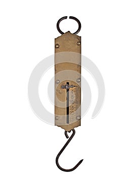 Vintage brass spring scale