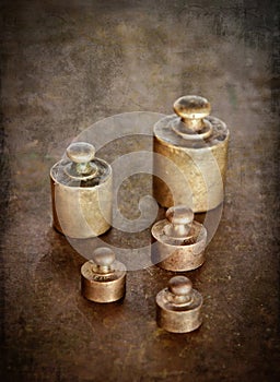 Vintage brass weights