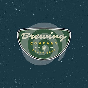 Vintage brewery logo. retro styled beer emblem. vector illustration