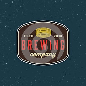 Vintage brewery logo. retro styled beer emblem. vector illustration