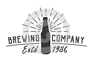 Vintage brewing company logotype concept