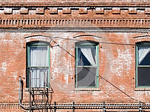 Vintage brick building, Virginia City, Nevada