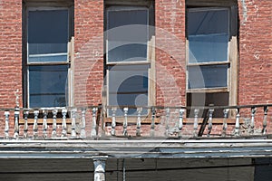 Vintage brick building, Virginia City, Nevada