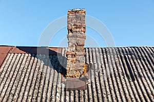 Vintage brick chimney