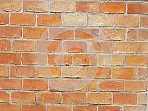 Vintage brick wall background blocks brown yellow orange color structure