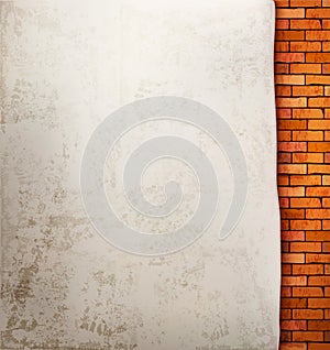 Vintage brick wall background.