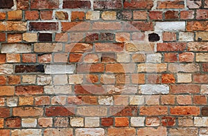 Vintage brick wall texture as background