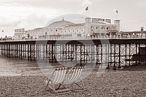 Vintage Brighton Beach, England