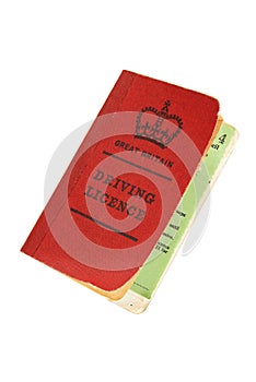 Vintage British driving licence photo