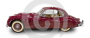 The Vintage British sports car 1956. White background