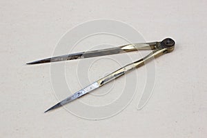 vintage bronze dividers calipers nautical navigation chart tool