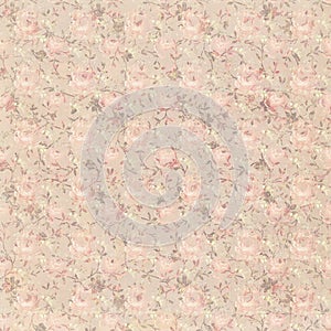 Vintage brown and pink grungy faded Shabby chic abstract floral background