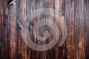 Vintage brown wood background texture. Old painted wood wall