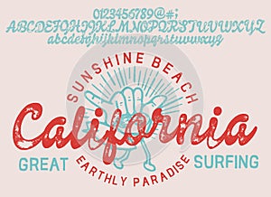 Vintage brush script lettering font