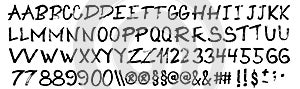 Vintage Brush Script Modern Alphabet.Craft vintage typeface design