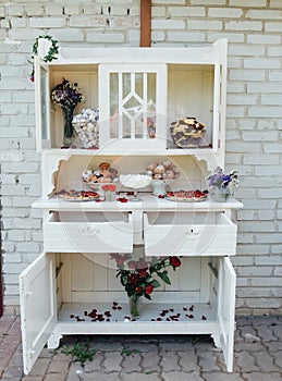 Vintage buffet with sweets