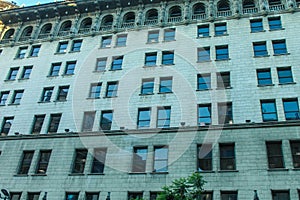 Vintage Building Architecture Windows Facade Sign