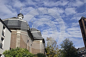 Vintage building against blue sky