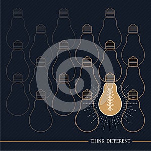 Vintage bulb think different