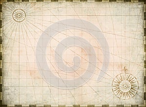 Vintage burnt blank treasure map background