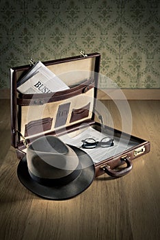 Vintage businessman briefcase