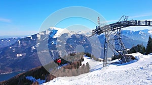 Vintage cable car of St Gilgen, Salzkammergut, Austria