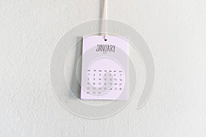 Vintage calendar 2018 handmade hang on the wall