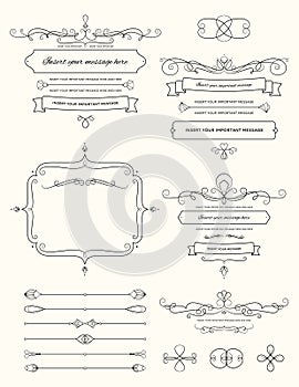 Vintage Calligraphy Design Elements Two