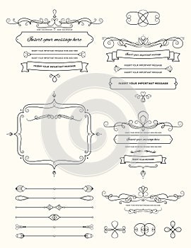 Vintage Calligraphy Design Elements Two photo