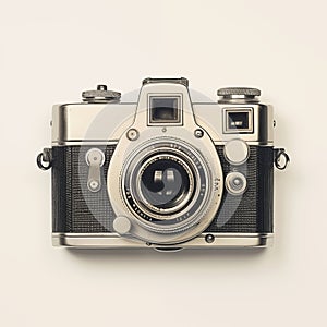 Vintage Camera Isolated On Light Background
