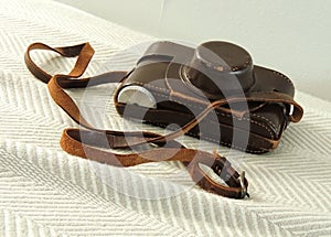 Vintage Camera in Leather Case