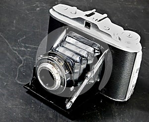 Vintage camera, 35 mm, from the 50s in operating conditions. photo