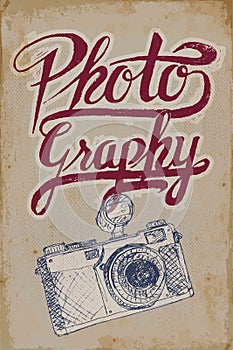 Vintage camera poster