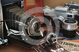 Vintage camera and retro items