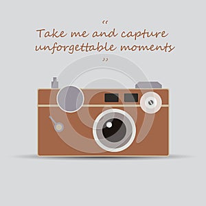 Vintage camera - Take me and capture unforgettable moments photo