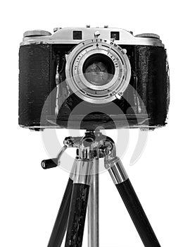 Vintage Camera on tripod