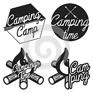 Vintage Camping emblems