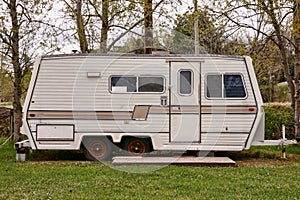 Vintage camping trailer